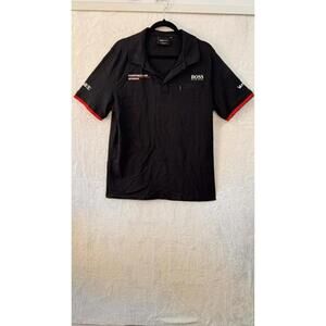 Hugo Boss Men's Porsche Motorsport Black Polo Shirt Sz L, NWOT